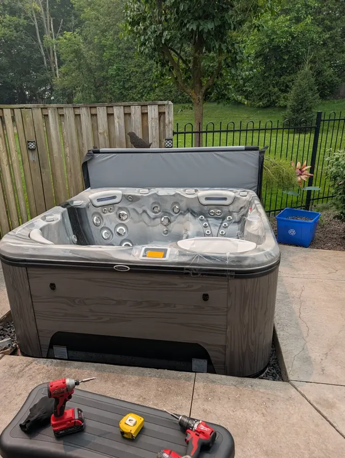 Recessed patio in Waterloo