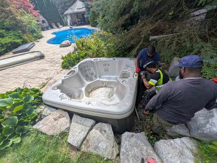 Recessed poolside install in Aurora